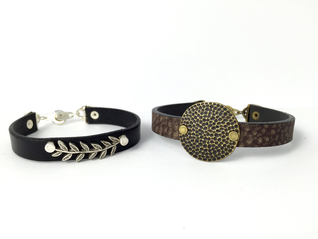 Wide Leather Bracelet | Class