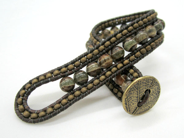 Beaded Leather Cuff | Instructions