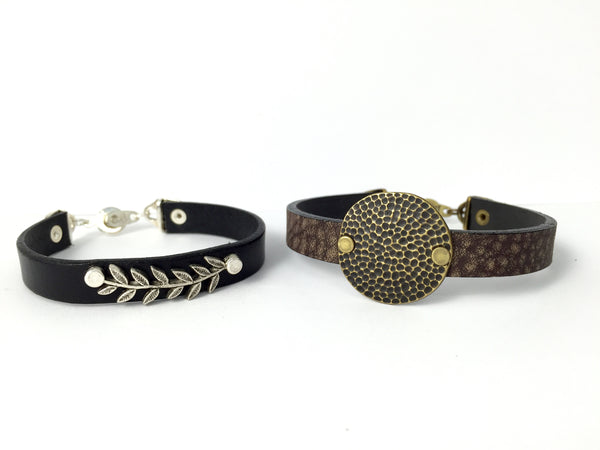 Wide Leather Bracelet | Class