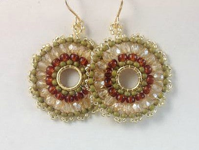 Brick Stitch Pattern | Bohemian Stitched Earrings | Instructions