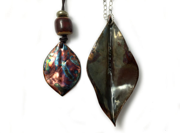 Raku Enameled Fold Form Leaf | Class